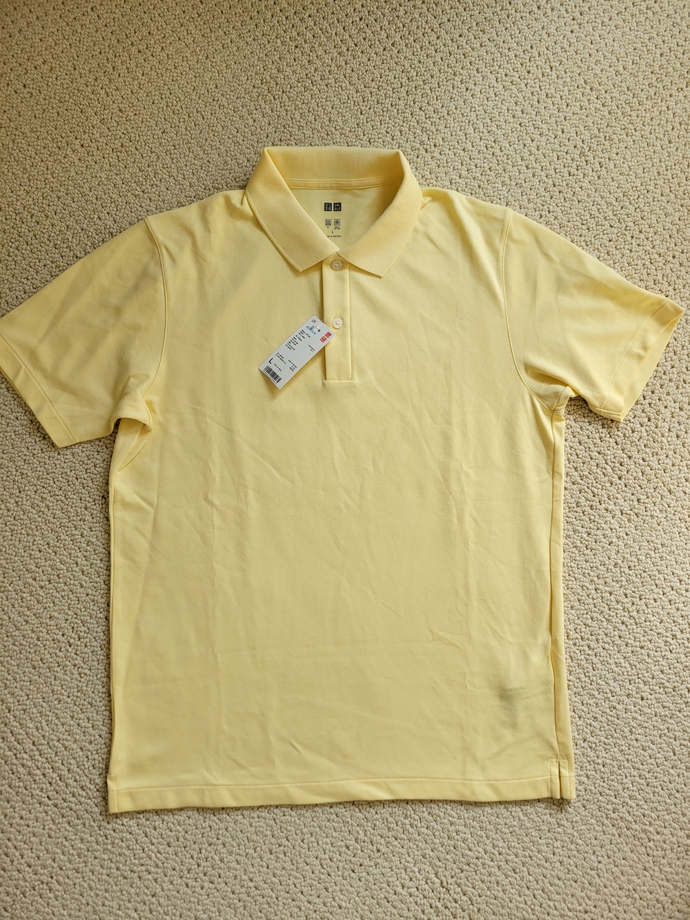 UNIQLO Men’s Light Yellow Polo Shirt